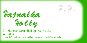 hajnalka holly business card